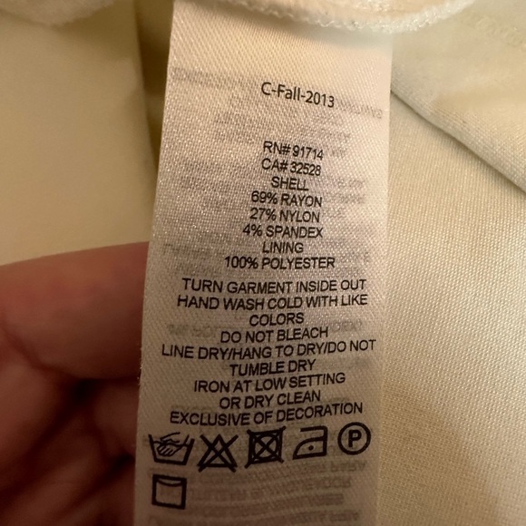 Armani Exchange Off White Pleated Sleeveless Dress Size 2 - Picture 8 of 10